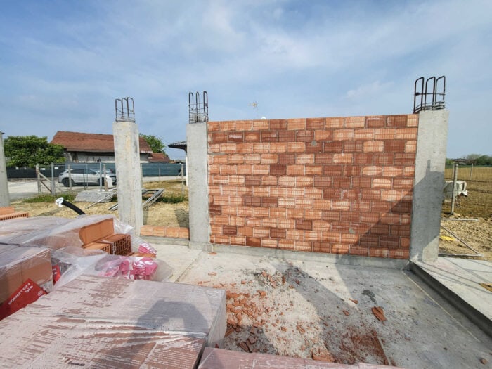 villa pordenone 10 muri perimetrali in elevazione