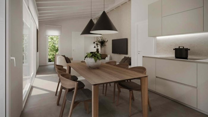 villa 2 camere pranzo cucina vial turco pordenone