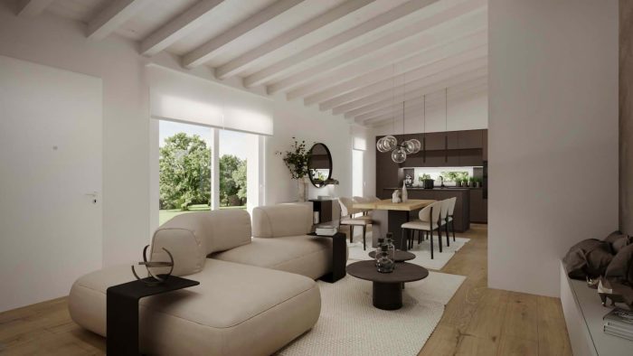 villa 3 camere soggiorno e cucina vial turco pordenone